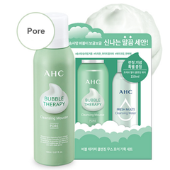 Bộ sữa rửa mặt và tẩy trang AHC Bubble Therapy