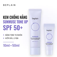 Kem Chống Nắng Beplain Sunmuse Tone Up & Correcting Matte Sunscreen SPF50+ (Tím Nhạt)
