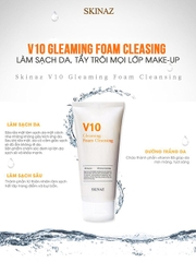 Sữa rửa mặt SKinaz V10 Gleaming Foam Cleansing 120ml