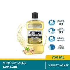 Nước Súc Miệng Listerine Gum Care Zero Alcohol