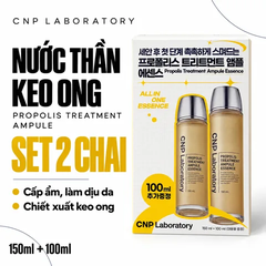 Set Nước Thần Keo Ong Phục Hồi Da CNP Laboratory Treatment Ampule Essence (100ml +150ml) (Nhập Khẩu)