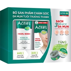 Bộ Sản Phẩm Chăm Sóc Da Mụn Tuổi Trưởng Thành Acnes Facial Wash