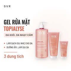 Gel Rửa Mặt Dành Cho Da Khô Và Da Nhạy Cảm SVR Gel Lavant Topialyse