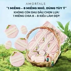 Set 8 Bông Mút Trang Điểm Amortals Peach