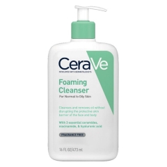 Sữa Rửa Mặt Cerave Sạch Sâu Cho Da Thường, Da Dầu Foaming Cleanser (Nhập Khẩu)