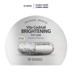 Mặt Nạ Giấy BNBG Vita Cocktail Brightening Foil 2X Upgrade 30ml (Bạc)(Mẫu Mới)