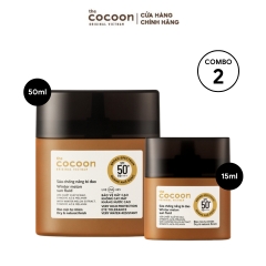 Combo Sữa Chống Nắng Bí Đao Quang Phổ Rộng Cocoon Winter Melon Sun Fluid SPF50+ (50ml+15ml)
