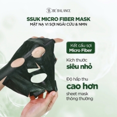Mặt Nạ Vải Vi Sợi Ngải Cứu Cấp Ẩm, Làm Dịu, Chống Lão Hóa Be’Balance SSUK Microfiber Mask 30g