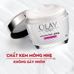 Kem Dưỡng Ẩm Sáng Da, Mờ Thâm Mụn Olay Luminous Niacinamide AHA 50g