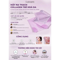 Mặt Nạ Thạch Collagen Giúp Trẻ Hoá Da Luvum Slow Aging Phyto Collagen Gel Mask 38g (Hồng)