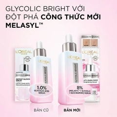 Serum Dưỡng Sáng Và Mờ Thâm Nám L'Oreal Glycolic Bright 8% [Melasyl+Glycolic+Niacinamide] 30ml (Mẫu Mới)