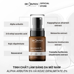 Tinh Chất Làm Sáng Da Và Hỗ Trợ Làm Mờ Thâm Nám DrCeutics Alpha Arbutin Alpha Arbutin 5% +Kojic Dipalmitate 2% 30g