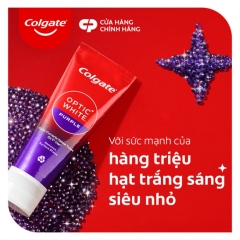 Kem Đánh Răng Công Nghệ Sắc Tím Trắng Sáng Colgate Optic White Purple
