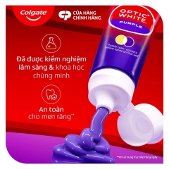 Kem Đánh Răng Công Nghệ Sắc Tím Trắng Sáng Colgate Optic White Purple