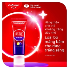 Kem Đánh Răng Công Nghệ Sắc Tím Trắng Sáng Colgate Optic White Purple