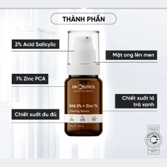Serum Giảm Mụn, Giảm Tiết Dầu DrCeutics BHA BHA 2% + ZinC 1% Clearing 40g