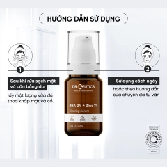 Serum Giảm Mụn, Giảm Tiết Dầu DrCeutics BHA BHA 2% + ZinC 1% Clearing 40g