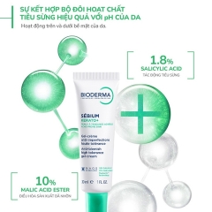 Kem Dưỡng Bioderma Giảm Mụn & Thâm Mụn Sébium Kerato+ 30ml (Mẫu Mới)