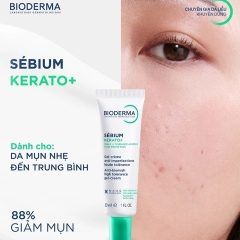 Kem Dưỡng Bioderma Giảm Mụn & Thâm Mụn Sébium Kerato+ 30ml (Mẫu Mới)