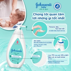 Sữa Tắm Gội Dành Cho Bé Johnson's Sữa Và Gạo Baby Bath