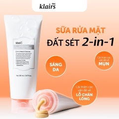 Sữa Rửa Mặt Klairs Dưỡng Sáng, Cải Thiện Lỗ Chân Lông Freshly Juiced Vitamin Mask Cleanser 150ml