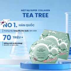 Mặt Nạ Giấy Giảm Mụn Banobagi Super Collagen Mask Tea Tree Blackhead 30g (Nhập Khẩu)