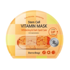 Mặt Nạ Giấy Banobagi Stem Cell Vitamin Mask Dưỡng Sáng Mờ Thâm Nám Whitening & Dark Spot Care 30g (Nhập Khẩu)