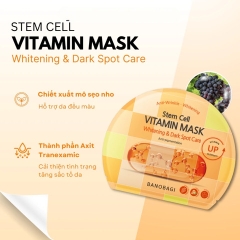Mặt Nạ Giấy Banobagi Stem Cell Vitamin Mask Dưỡng Sáng Mờ Thâm Nám Whitening & Dark Spot Care 30g (Nhập Khẩu)