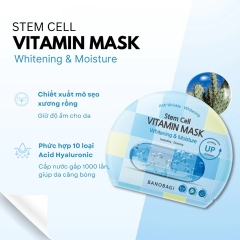 Mặt Nạ Giấy Banobagi Stem Cell Vitamin Mask Whitening & Moisture (Dưỡng Sáng, Cấp Ẩm)