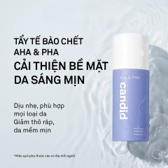 Gel Tẩy Tế Bào Chết & Làm Mịn Da Candid AHA & PHA Gel Exfoliant 100ml