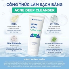 Sữa Rửa Mặt Sạch Sâu, Kiểm Soát Dầu Nhờn Trioderma Acne Deep Cleanser 150g