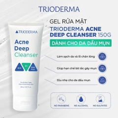 Sữa Rửa Mặt Sạch Sâu, Kiểm Soát Dầu Nhờn Trioderma Acne Deep Cleanser 150g