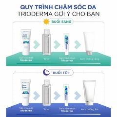 Sữa Rửa Mặt Sạch Sâu, Kiểm Soát Dầu Nhờn Trioderma Acne Deep Cleanser 150g
