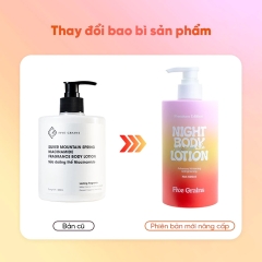 Sữa Dưỡng Thể Sáng Da Cấp Ẩm Ban Đêm Five Grains Niacinamide Night Body Lotion 500ml (Premium Edition)