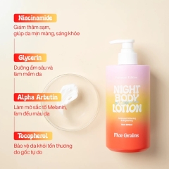 Sữa Dưỡng Thể Sáng Da Cấp Ẩm Ban Đêm Five Grains Niacinamide Night Body Lotion 500ml (Premium Edition)