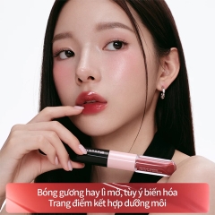 Son Bóng Hai Đầu Dưỡng Môi Đa Năng Mooekiss Dual Effect Lip Gloss (3ml+3ml)