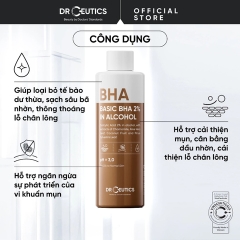 Nước Cân Bằng Tẩy Tế Bào Chết DrCeutics 2% BHA Basic BHA 2% In Alcohol 100ml