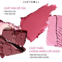 Bảng Má Hồng Và Bắt Sáng 4 Ô Judydoll Blush & Highlight Palette 9g