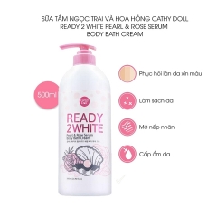 Sữa Tắm Chiết Xuất Ngọc Trai & Hoa Hồng Cathy Doll Pearl & Rose Serum Body Bath Cream 500ml