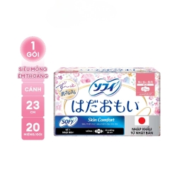 Băng Vệ Sinh Sofy Skin Comfort Siêu Mỏng Cánh (Hồng) 23cm