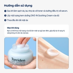 Kem Dưỡng Ẩm Cấp Nước Torriden Dive In Soothing Cream 100ml (Nhập Khẩu)