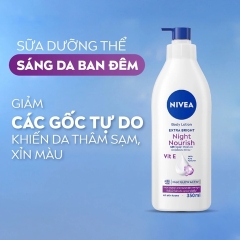 Sữa Dưỡng Thể Nivea Làm Sáng & Săn Chắc Da Ban Đêm Extra Bright Night Nourish (Tím)