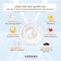 Mặt Nạ Kem Ủ Trắng Ahohwa Tone-Up Brightening Cream Mask 100g (Nhập Khẩu)