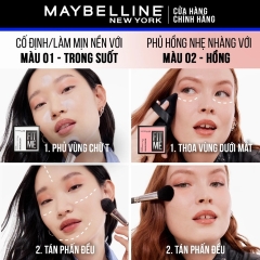 Phấn Phủ Maybelline Dạng Bột Kiềm Dầu Brightening Setting Powder 10g - 02 Màu Hồng