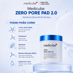 Toner Pad Hỗ Trợ Thu Nhỏ Lỗ Chân Lông, Mềm Mịn Da Medicube Zero Pore Pad 2.0 (70 Miếng) (Mẫu Mới) (Nhập Khẩu)