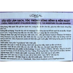 Dầu Gội L'Oreal Dành Cho Da Đầu Khô Hyaluron Moisture 72H Shampoo