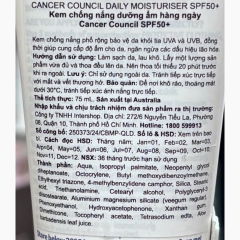 Kem Chống Nắng Cancer Council Daily Moisturiser Matte Finish SPF50+ 75ml