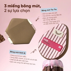 Bộ 6 Dụng Cụ Trang Điểm Amortals Ok Base Makeup Tools (3 Bông Mút + Cọ Tán Nền Tiên Cá + Giấy Pha Nền + Hộp Đựng)