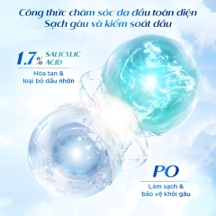Dầu Gội Kiềm Dầu Head & Shoulders 72H Oil Control Anti-Dandruff 1.7% Salicylic Acid Shampoo 480g