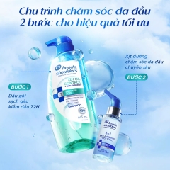 Dầu Gội Kiềm Dầu Head & Shoulders 72H Oil Control Anti-Dandruff 1.7% Salicylic Acid Shampoo 480g